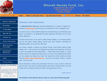 Tablet Screenshot of mitzvahheroesfund.org